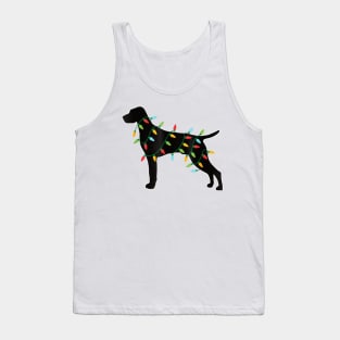 Cute Hungarian Christmas Lights With Santa Hat Dog Dad Mom Tank Top